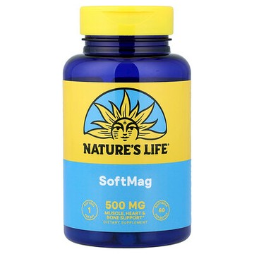 Nature's Life, SoftMag，500 毫克，60 粒軟膠囊
