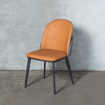 【H&D東稻家居】墨菲橘灰餐椅/休閒椅【CB1127】