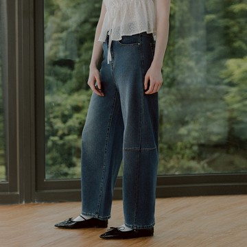 CC.DAILY-刷色打褶繭型牛仔褲(二色)-女【J2CO126】