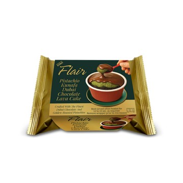 其他巧克力 Flair 杜拜巧克力熔岩蛋糕 - 開心果 60g (開心果醬內餡 / 外層加熱融化風味更佳)
