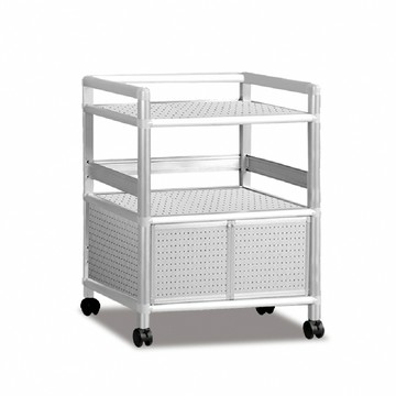 ASSARI-(黑桃)輕量鋁合金2.5尺雙門置物櫃(寬74*深51*高84cm)