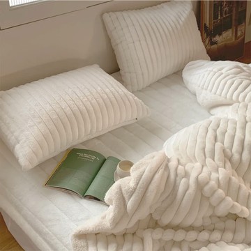 韓國 極致超柔 保暖鋪床墊 杏仁（三種尺寸） - 雙人