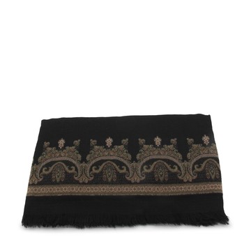 Etro - Black And Beige Cotton-wool Blend Shaal Scarf