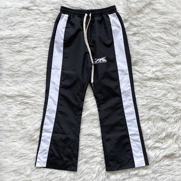 HELLSTAR STUDIOS 復古側邊條紋休閑運動男女款直筒長褲