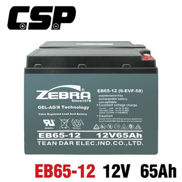 【CSP】EB65-12膠體電池12V65Ah 電動機車 電動自行車 代步車 輔助車 電池更換 電池DIY 電動搬運車 電動堆高機 電動叉車 油壓拖板車