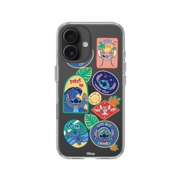 iPhone 16 Clear Case（相機按鈕） 透明 - 迪士尼-史迪奇 Disney Stitch - 貼紙系列-夏威夷紀念