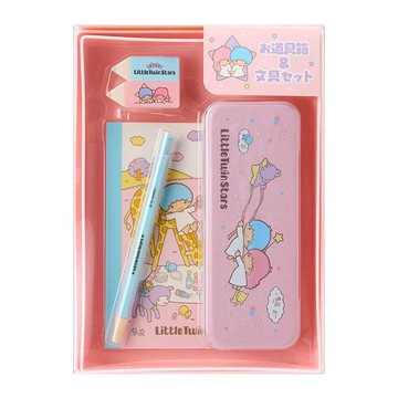 小禮堂 Sanrio 三麗鷗 雙子星 文具5入組 (復古系列)
