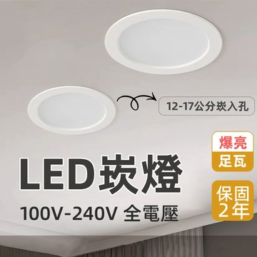 【台灣出貨】崁燈 全電壓 LED崁燈 15公分崁燈 12~24W崁燈 面板燈 led燈 超亮筒燈 嵌燈 附快速接頭
