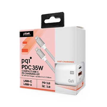 PQi PD35W快充組合包  (PDC35W + qCable C100)