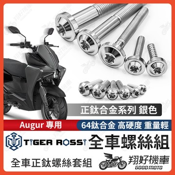 【翔好機車】Augur 螺絲 鈦螺絲 銀色 碟盤螺絲 空濾外蓋螺絲 鐵板牙 車殼螺絲 Augur 全車螺絲