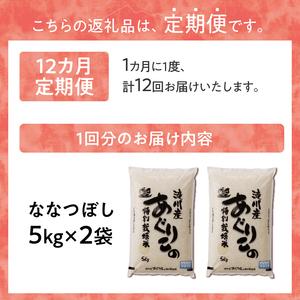 ふるさと納税 特別栽培ななつぼし 5kg×2袋 12ヶ月連続 北海道滝川市