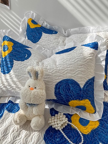 ins純棉網紅夾棉枕頭套單個女100全棉加厚枕芯內膽套48x74 一對裝