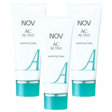 NOV 娜芙 AC-ACTIVE面皰潔面乳 washing foam  100g  3條