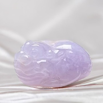 【招財神獸】紫羅蘭翡翠三腳蟾蜍| 天然緬甸玉翡翠A貨 |送禮