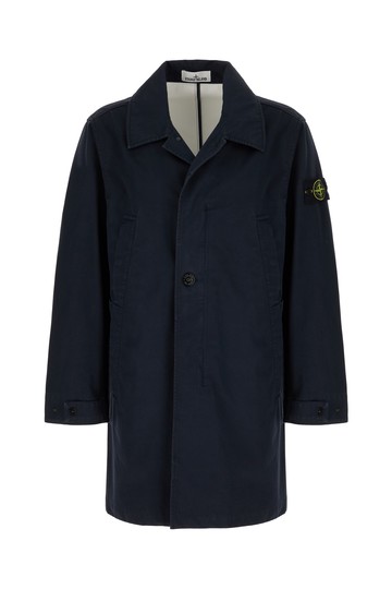 Stone Island Navy Blue Cotton Jacket
