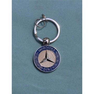 適用于奔馳鑰匙扣 汽車品牌飾品簡約復古金屬個性車輛鑰匙掛件