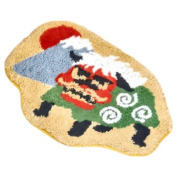日本幸運物玄關地墊  65 x 49cm  富士山獅舞  1個