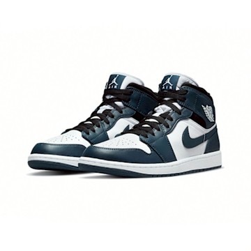 NIKE Air Jordan 1 Mid Dark Teal 黑曜石 休閒鞋 554724-411