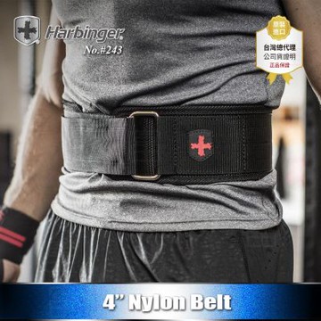 【總代理公司貨】Harbinger #243 男款 黑色 專業重訓/健身腰帶 4 NYLON BELT