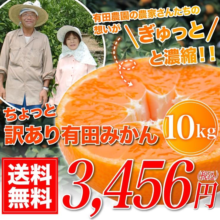 訳あり みかん 10キロ ちょっと訳あり 有田みかん 蜜柑 自宅用 訳アリ 送料無料 ミカン 10kg 箱買い 産地直送 安い 糖度 家庭用 甘い おいしい 和歌山みかん