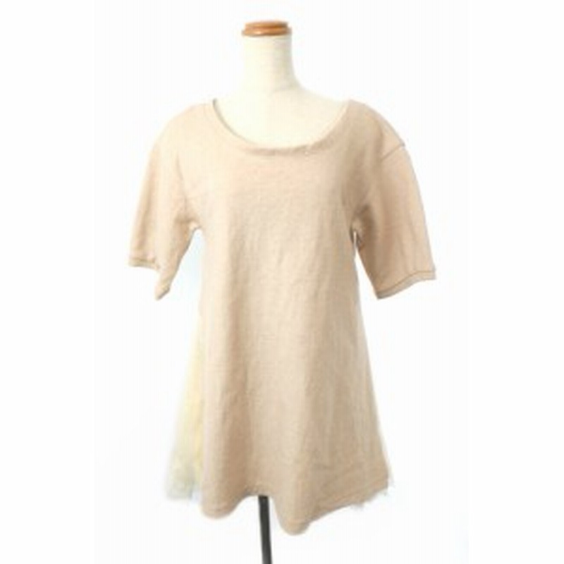 中古 マーキュリーデュオ Mercuryduo ワンピース ミニ ウール混 チュール 半袖 F ベージュ 白 ホワイト Yk11 レディース 通販 Lineポイント最大1 0 Get Lineショッピング