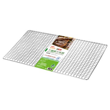 點秋香 3048 安全衛生耐用 SGS檢驗通過 無重金屬溶出 正304不鏽鋼 烤肉必備烤網  1個  48cmx30cm