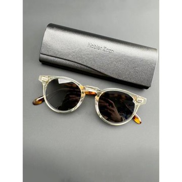 復古小圓框墨鏡男女高級板材505太陽鏡防紫外線偏光近視遮光眼鏡