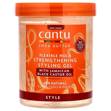 Cantu, 乳木果油，彈性保持強韌定型凝膠，18.5 盎司（524 克）