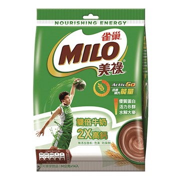 雀巢 美祿三合一雙倍牛奶巧克力麥芽飲品/30gx14包/袋