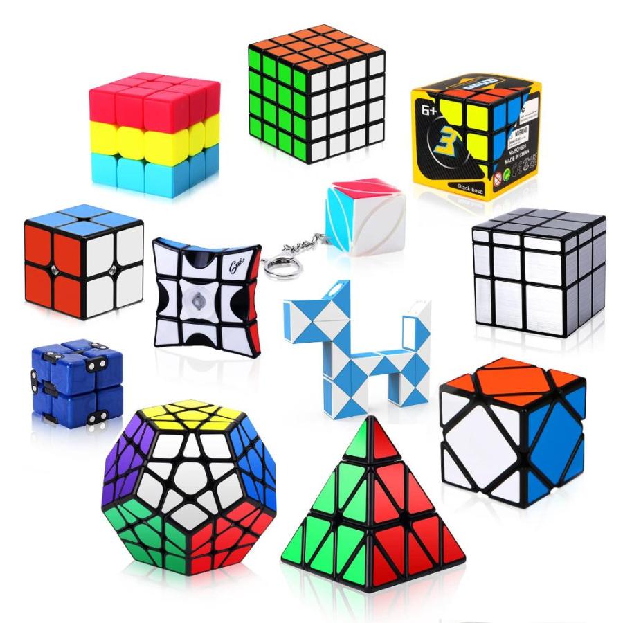 Vdealen Speed Cube Set, Magic Cube Pack of 2x2 3x3 4x4 2x2x3 Pyramid Skewb  Dodecahedron Six Spot Infinite Ivy Puzzle Cube Bundle, Christmas Birthday