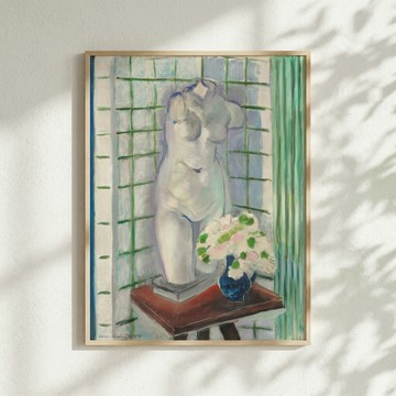 LIGHTO 掛畫｜馬諦斯 Henri Matisse｜Antique and Carnation - 黑胡桃色鋁框-中尺寸