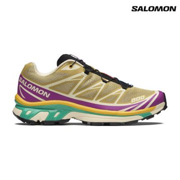 【Salomon索羅門】 XT-6 運動鞋 古董金/清透黃/柳蘭紫