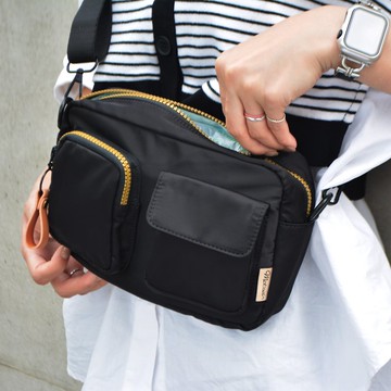 *免費客製刻字* 斜挎包/斜背包/側背包-黑(共5色)