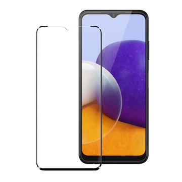 X mart Xmart for Samsung Galaxy A22 5G 超透滿版 2.5D鋼化玻璃貼-黑