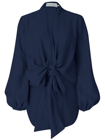 Silvia Tcherassi - Honey self-tie blouse - women - Viscose - XS - Blue