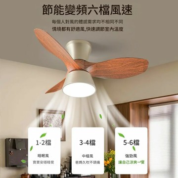 中山燈具中古風扇燈餐廳全光譜新款吸頂新中式臥室房間吊扇燈 LPS15 工廠現貨 快速出貨