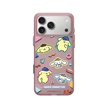 iPhone 17 Pro Max Clear (相機按鈕) 晶醺玫 - 三麗鷗-布丁狗＆大耳狗綜合圖 Mix Characters - 繽紛貼紙