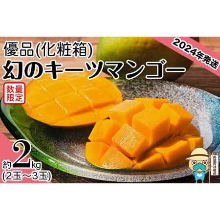 ふるさと納税 ＜優品＞幻のキーツマンゴー約2kg（化粧箱）2玉〜3玉 沖縄県南城市