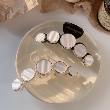 透明后腦勺大號抓夾法式優雅氣質發夾鯊魚發抓韓國女簡約發卡頭飾