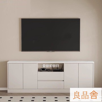 開立統編 巖板實木電視櫃簡約家用客廳收納儲物櫃小戶型多功能電視機櫃高款 28公司貨