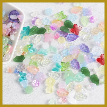 混款琉璃樹葉花朵鈴蘭散珠 手工diy手鏈項鏈串珠 串珠 串珠材料 串珠材料包 珠珠材料 手串材料