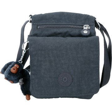 Kipling Eldorado 多功能防潑水尼龍斜背包(復古藍)