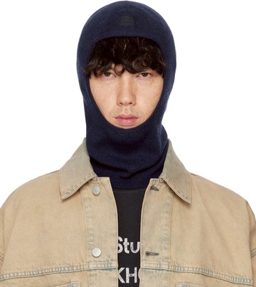 Acne Studios 海军蓝 Face Logo 巴拉克拉法帽