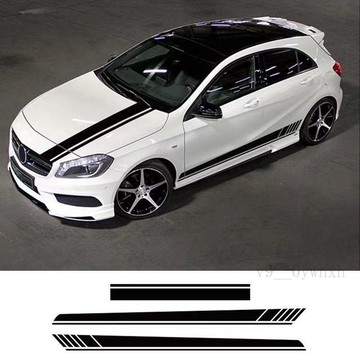 免運 賓士專用 車貼 汽車貼紙 Glc E-Class車用車身貼紙拉花裝飾劃痕遮擋貼膜刮痕機蓋個性創意拉花全車貼畫 精品