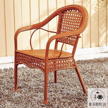 免稅 開統編 餐椅加高帶扶手椅子靠背椅室內騰椅藤椅戶外椅子藤編椅子高藤椅 PDD-155戶外桌椅
