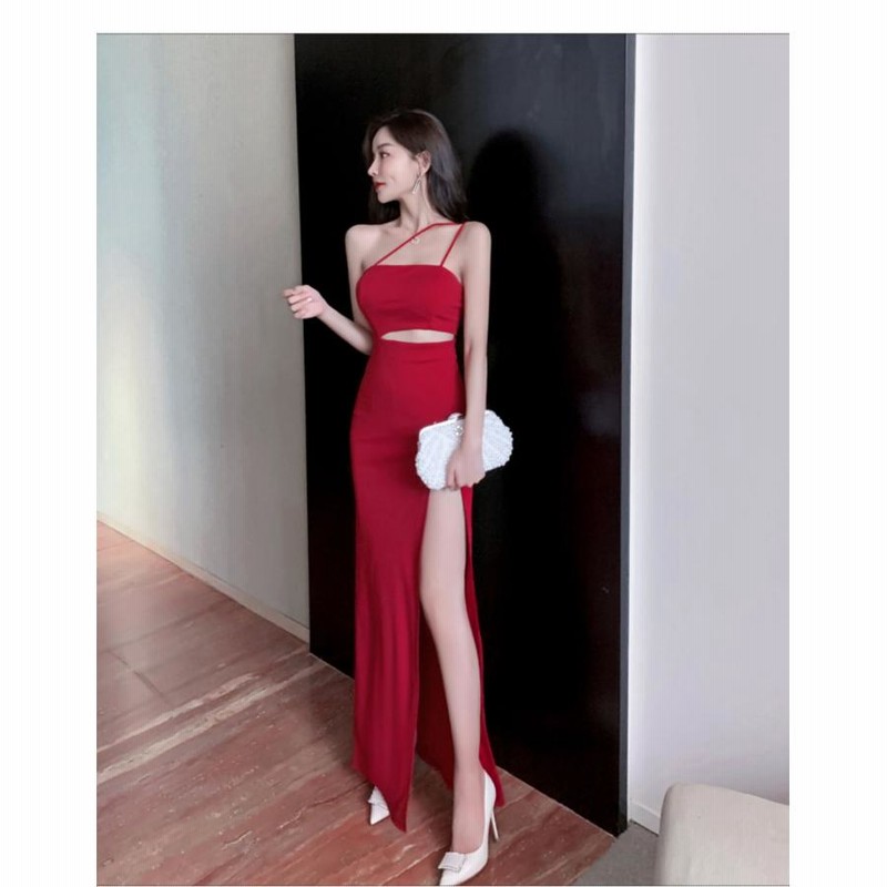 ドレス ロングドレス ロング丈 シンプル セクシー