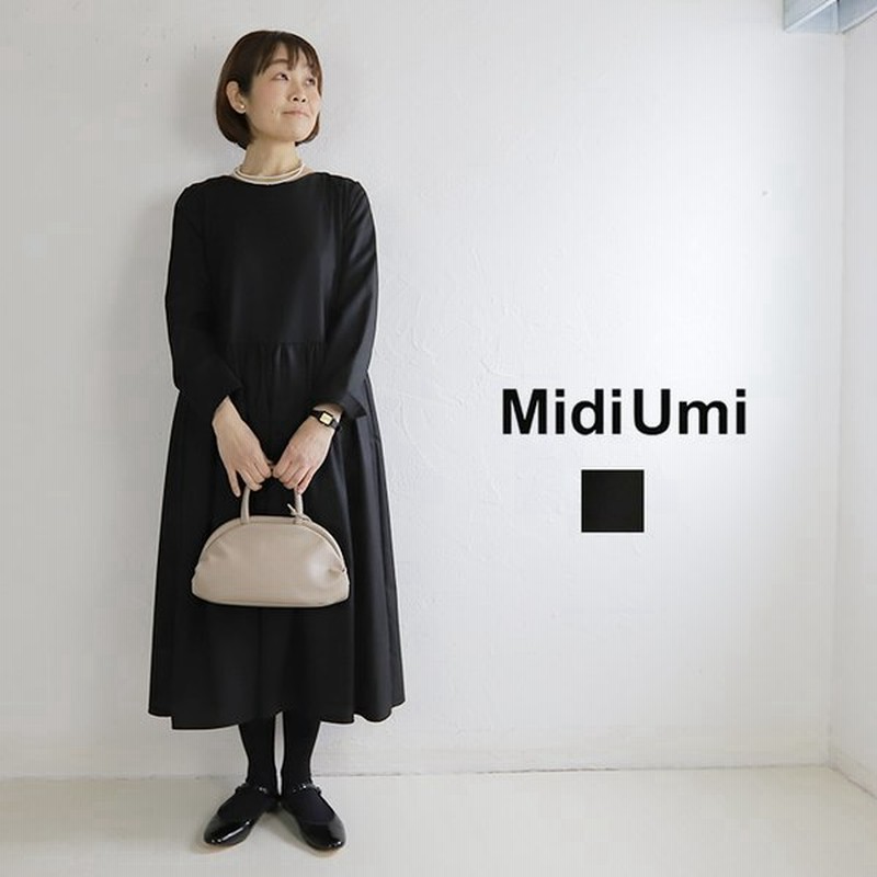 Midiumi ミディウミ Op ギャザースカートワンピース オケージョン ゆったり 日本製 リブ レディース ファッション ナチュラル Pumila プミラ 4 通販 Lineポイント最大0 5 Get Lineショッピング