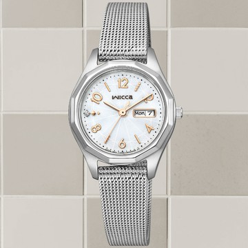 CITIZEN星辰 Wicca 少女系列 太陽能 時尚水晶腕錶 26.5mm / KH3-517-11