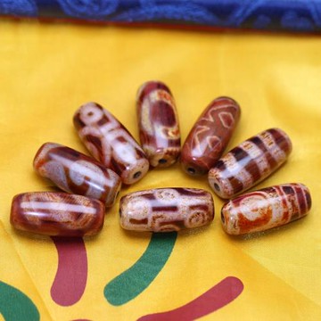 圣飾奇緣 老至純紅肉九眼天珠天然西藏真品掛繩鎖骨項鏈男手串女