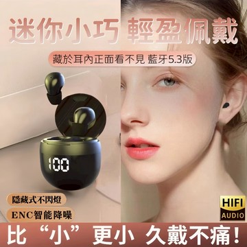 8H出貨 真無線藍牙耳機 睡眠耳機 隱形藍牙耳機 迷你耳機 入耳式 藍芽耳機 超長續航 降噪耳機 無線耳機 適用蘋果安卓